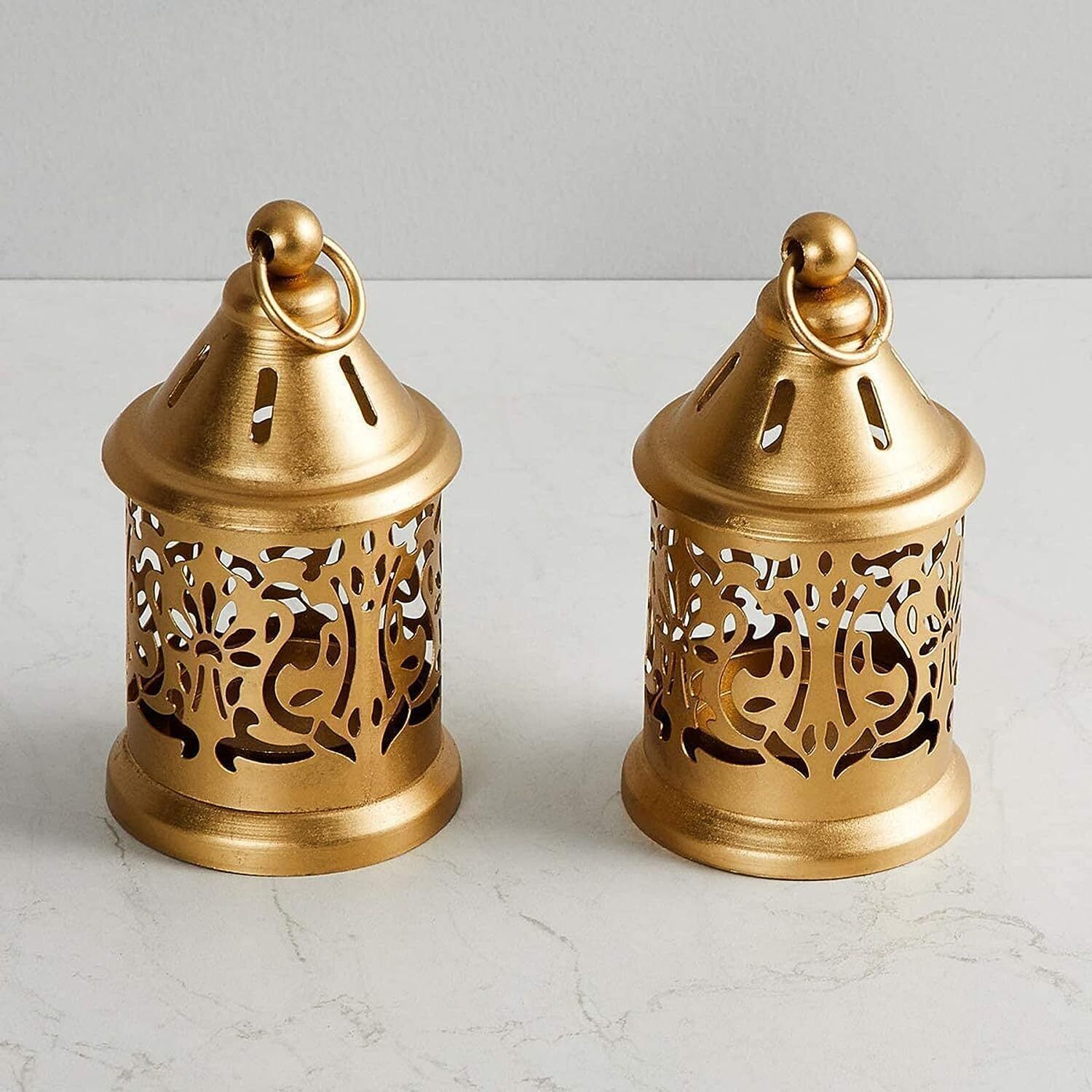 Inufu Metal Table Lantern Gold Metal Table Lantern-image-4
