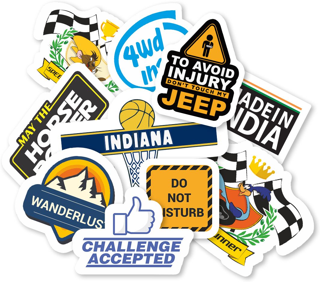 Stickerland Road Trip & Auto Waterproof PVC Vinyl Stickers (Pack 10) Best-in-world 3M Brand, Polyvinyl Chloride, Metal, Plastic, Glass Reusable Laptop Skin Compatible for 3 inch-image-35