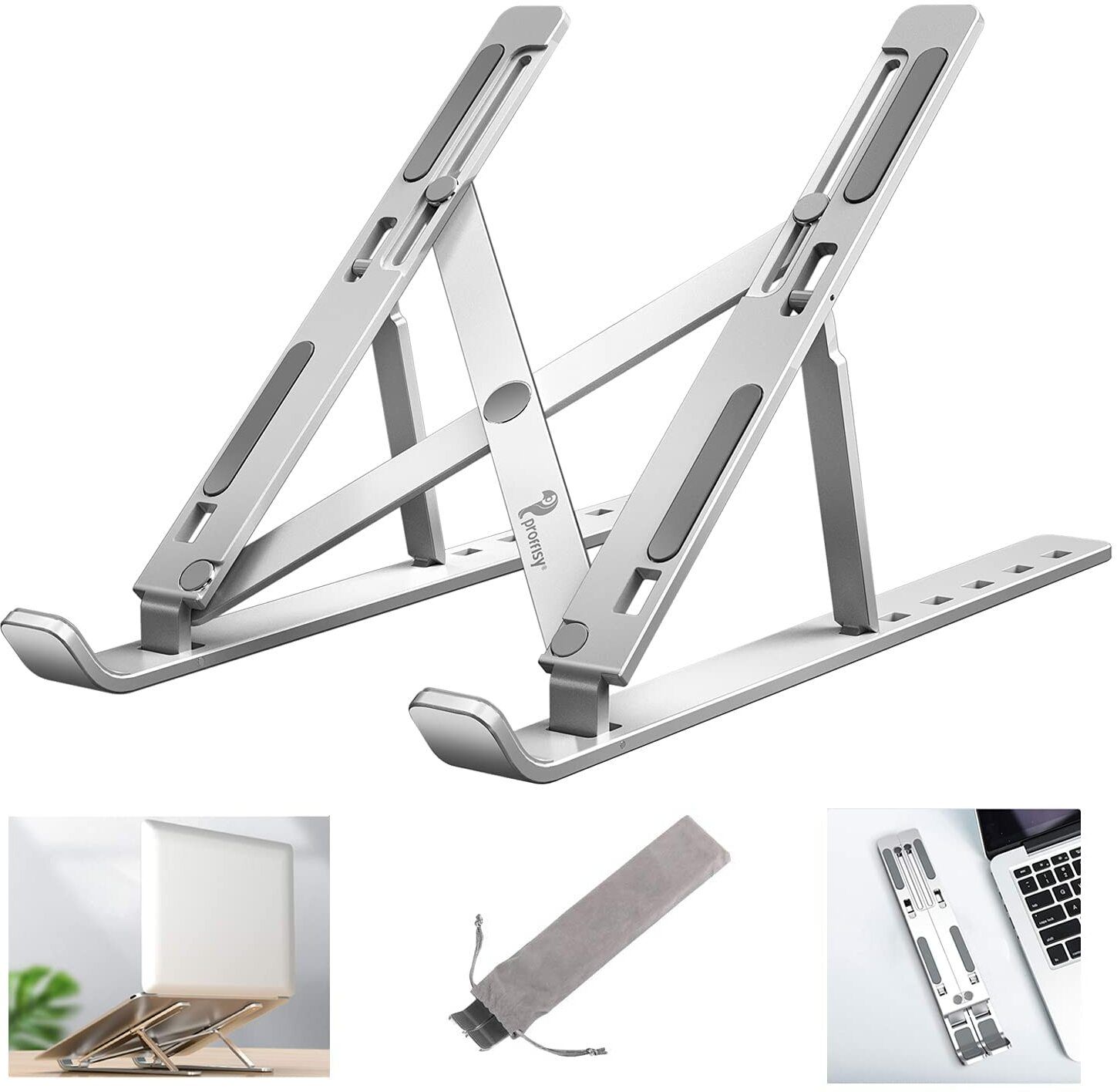 Flipkart SmartBuy 6 Angles Adjustable Aluminum Foldable Portable Laptop/Desktop Stand Laptop Stand-image-29