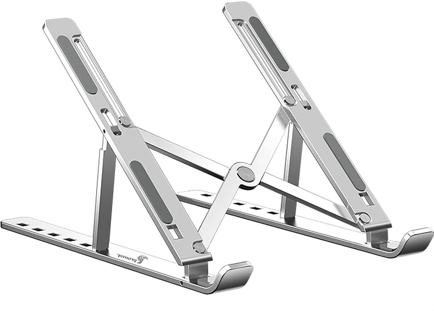 PEZYOX Zigzag Height Adjustable Ventilated Aluminium Laptop Stand/Riser with 6 Angles Multi-Angle Compatible for MacBook Air Pro, HP, Lenovo, Dell & Other 10-15.6” Laptops and Notebooks (Space Grey) Laptop Stand-image-9