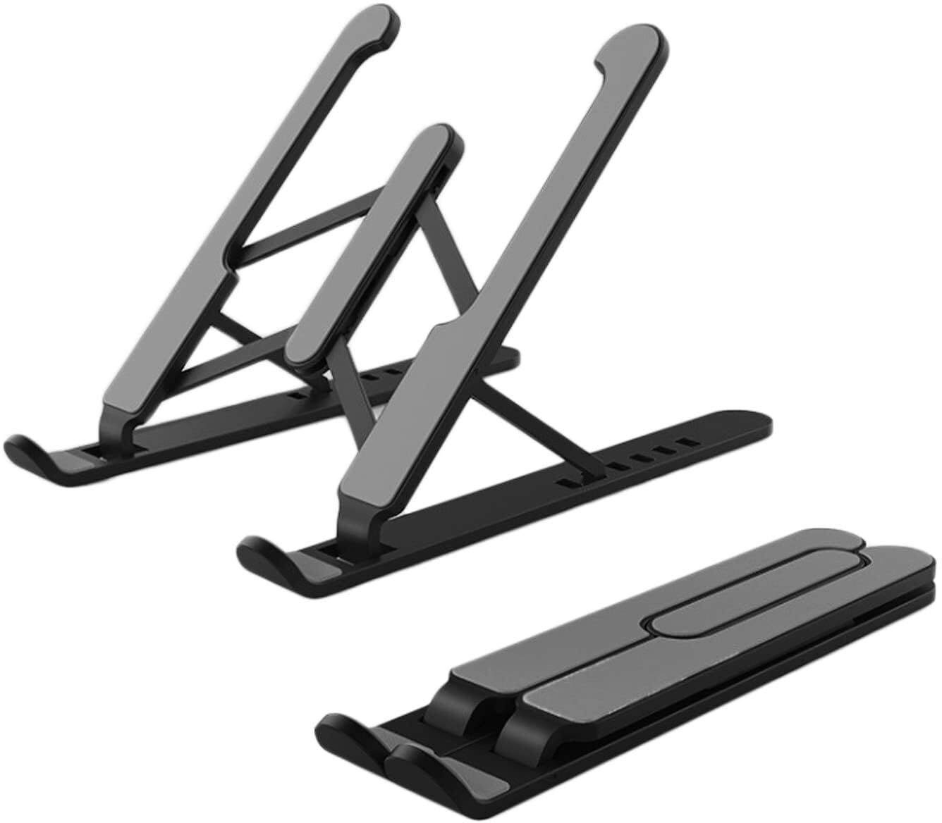StealODeal Portable Foldable Laptop Stand for Desk | 6-Level Height Adjustment | Ergonomic Laptop Holder with Antislip Silicone Pads, Compatible with Laptops up to 17 Inch Plastic Laptop Stand with Adjustable Height Compatible with Universal Laptops-image-17