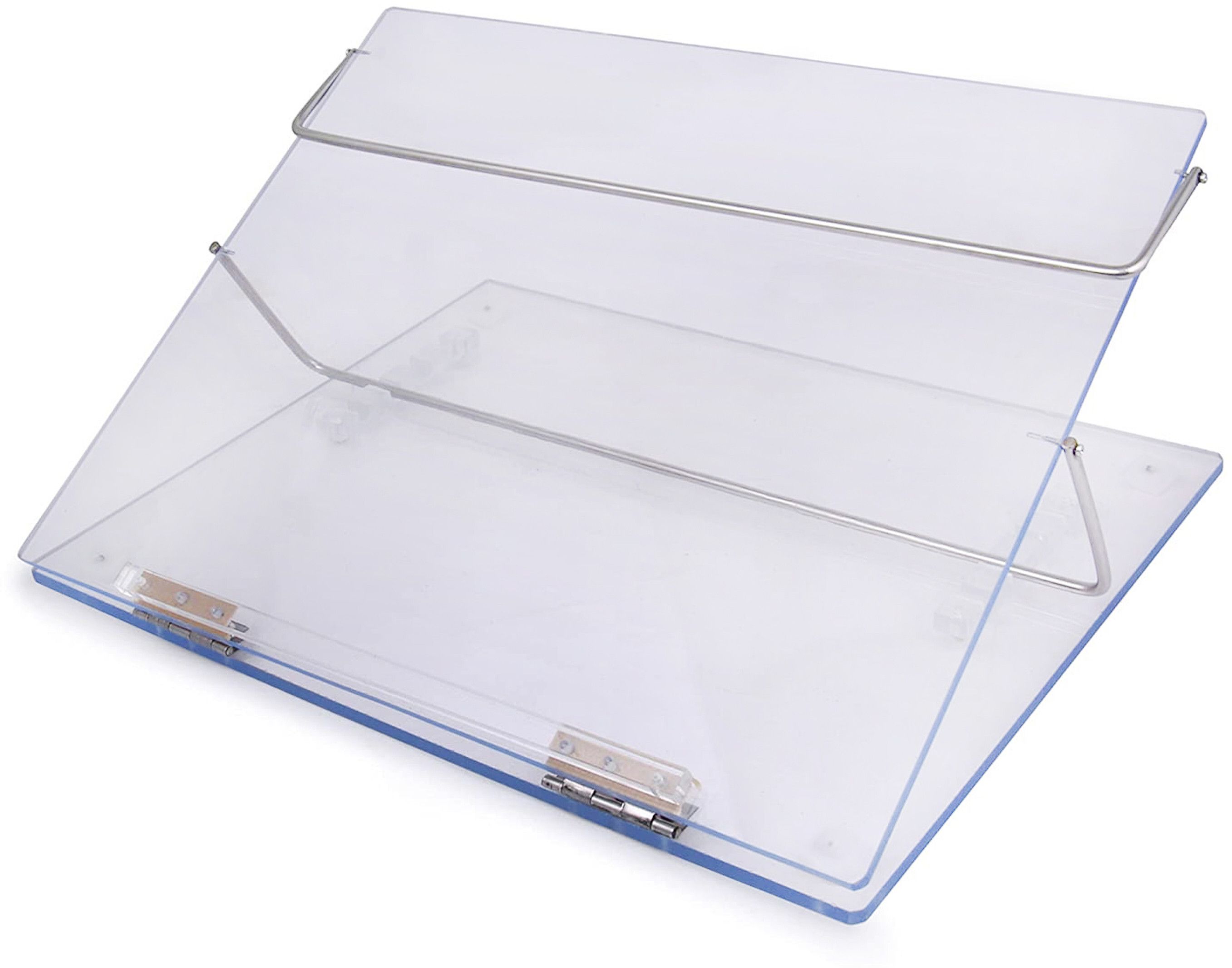Goodwill Tech Acrylic Laptop Stand Desk Organizer for Writing/Sketching Stand || Table Top Acrylic-Clear-12x16 Inch Laptop Stand-image-37