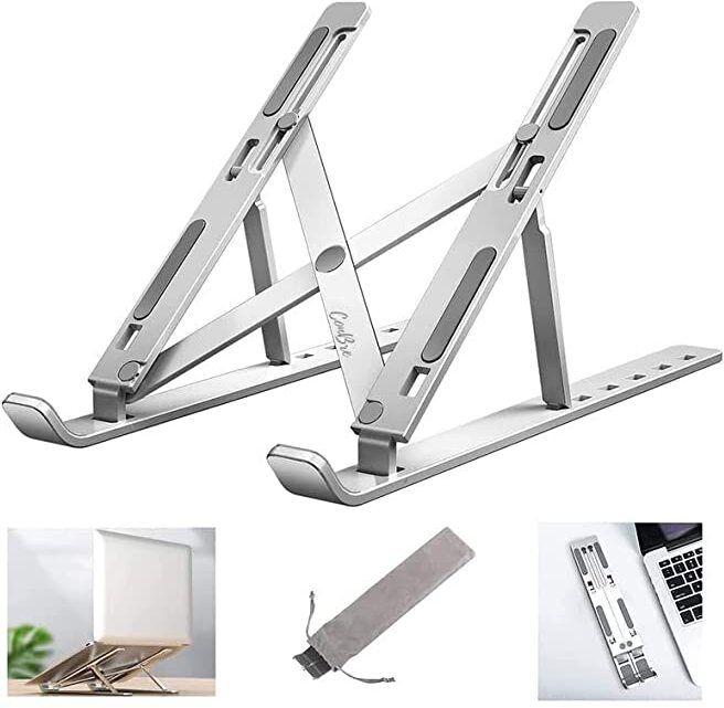 WEFLY Laptop Stand_01 Aluminum Tabletop Laptop Stand Ergonomic Foldable Portable Laptop Stand Holder Laptop Stand-image-23