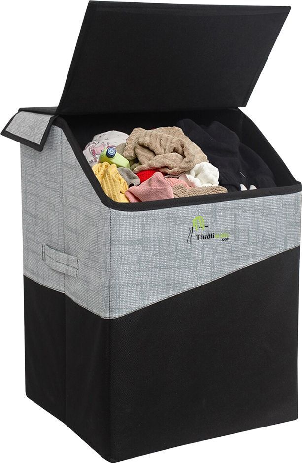 hanlow 75 L Black Laundry Basket-picture-25