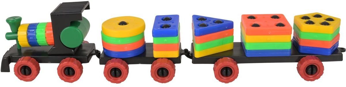 s sukan tex Geometric shaps Plastic Train Toy Set with Multi Colors for Kids-picture-11