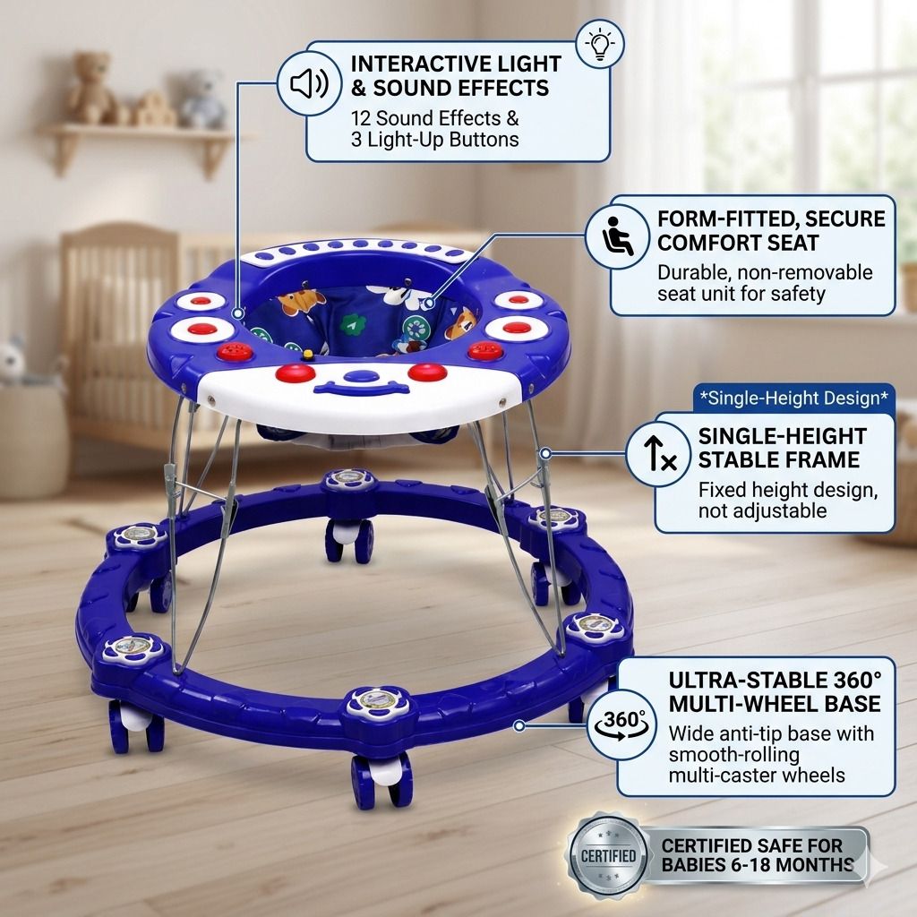 B.T Baby Walker for Kids with Comfortable Seat and Smooth Wheels-image-23