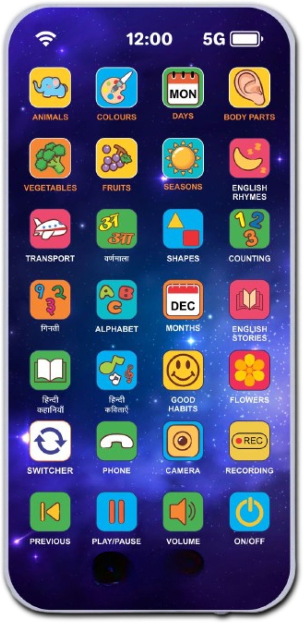 Rechargeable Multi Language Edu Phone-image-4