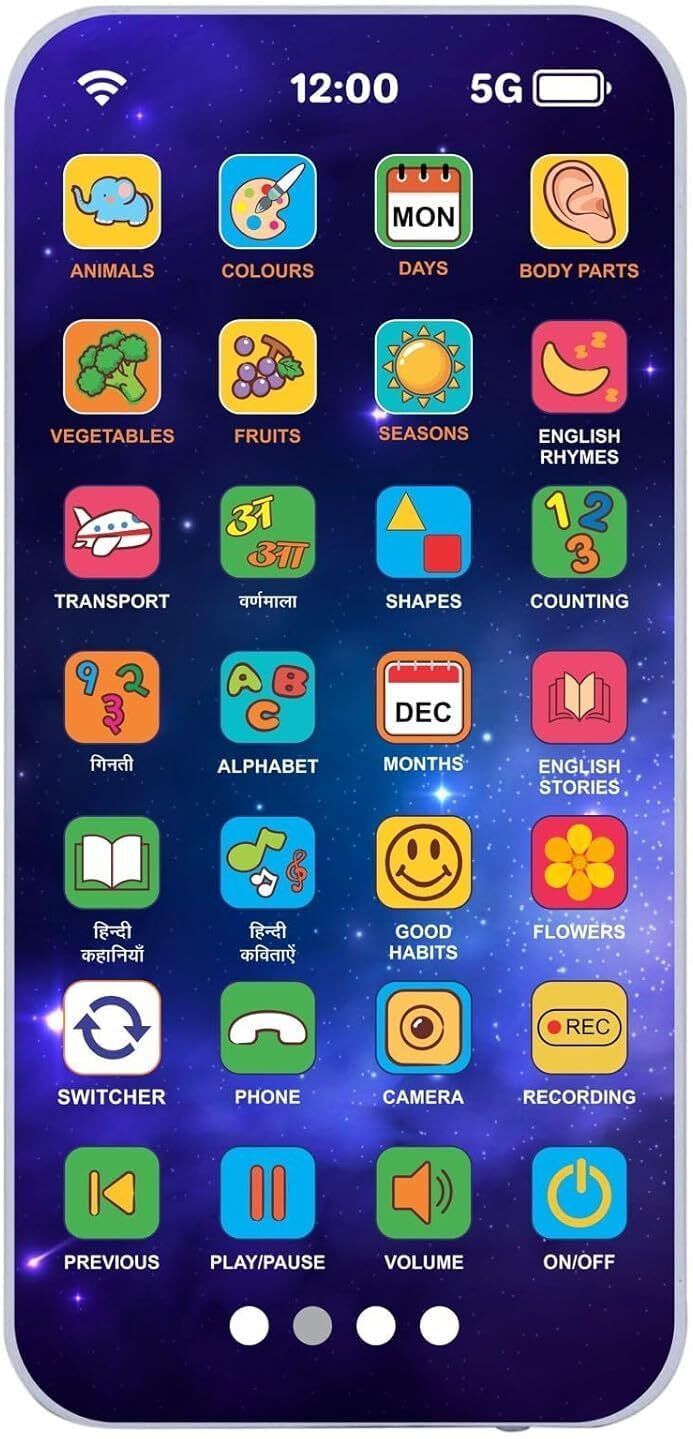 anushka toys Latest Kids Educational Toy Phone with 10 Languages Learning Mobile Toy-picture-48