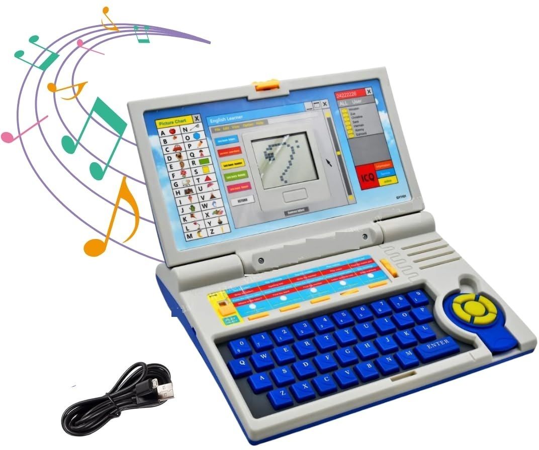 Educational Laptop Computer Toy with Mouse for Kids Above 3 Years