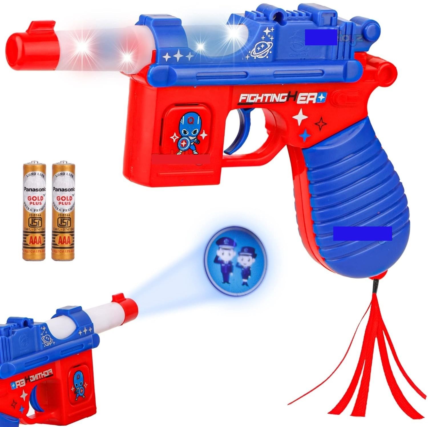 Projector Toy Gun with Realistic Sound, Telescope and Light Effect Toy for Kids