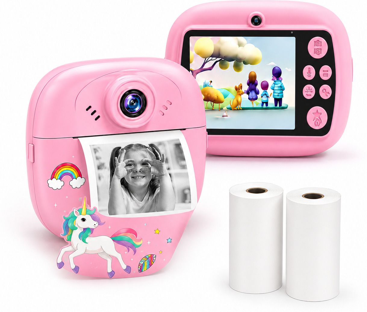 Zuigo Kids Instant Print Camera Series Kids Instant Print Camera HD Digital Selfie Camera with Rechargeable Instant Camera-image-14