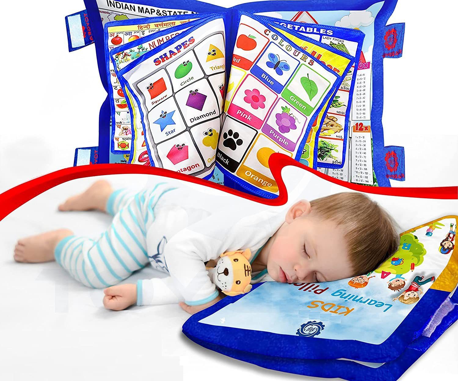 Kids Educational Learning Baby Pillow Cushion Soft Book Toys for Up to 1 Year-image-22