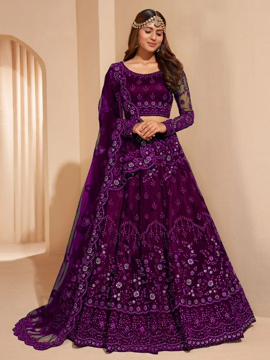 Embroidered Semi Stitched Lehenga Choli-image-31