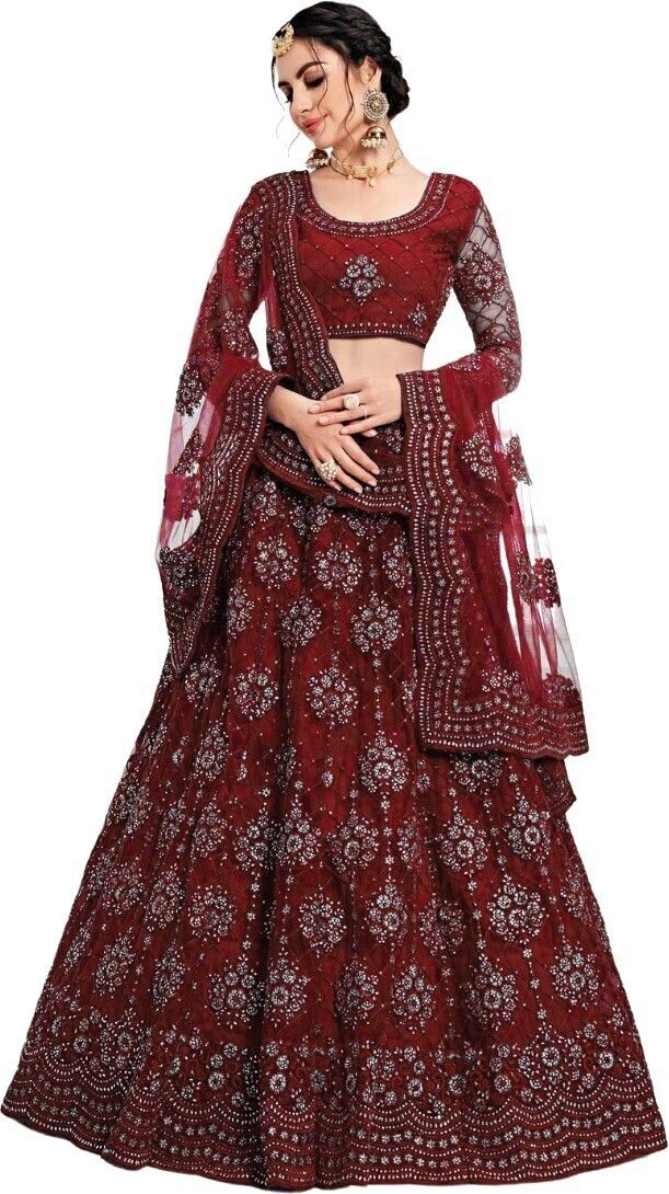 cute fellow Embroidered Semi Stitched Lehenga Choli-picture-27