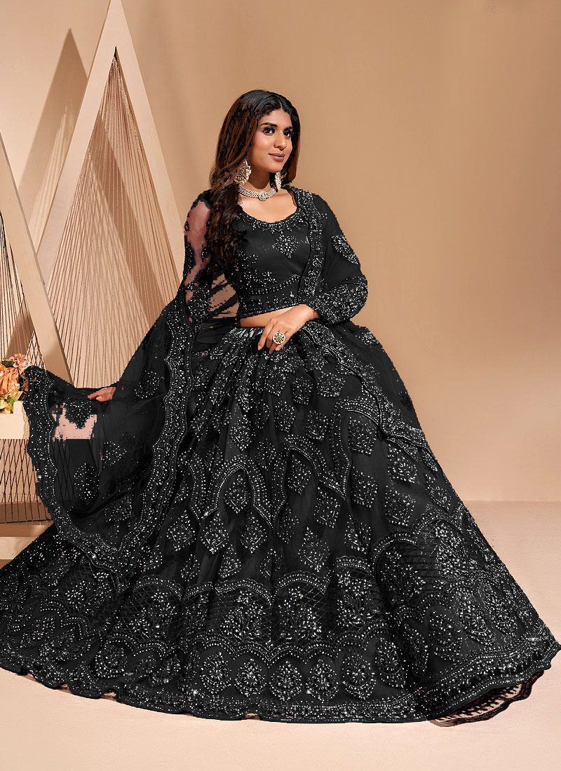 Embroidered Semi Stitched Lehenga Choli