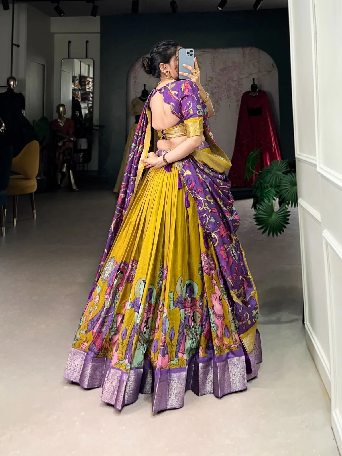 veehaus Printed Semi Stitched Lehenga Choli-picture-26