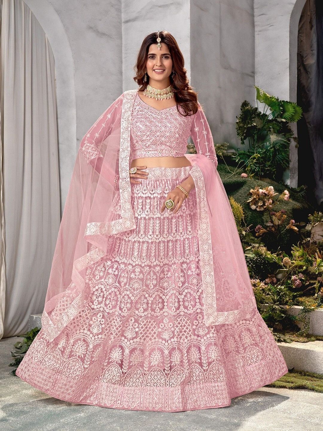 komal Embroidered Semi Stitched Lehenga Choli-picture-20