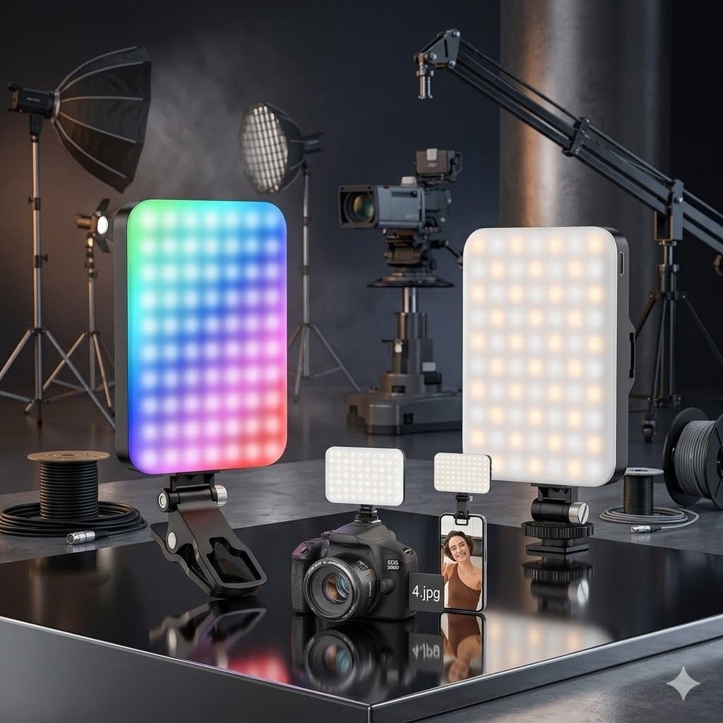 Worricow Mini Selfie RGB Light with Clip 9 Light Modes LED Fill Light Flash Flash-image-30