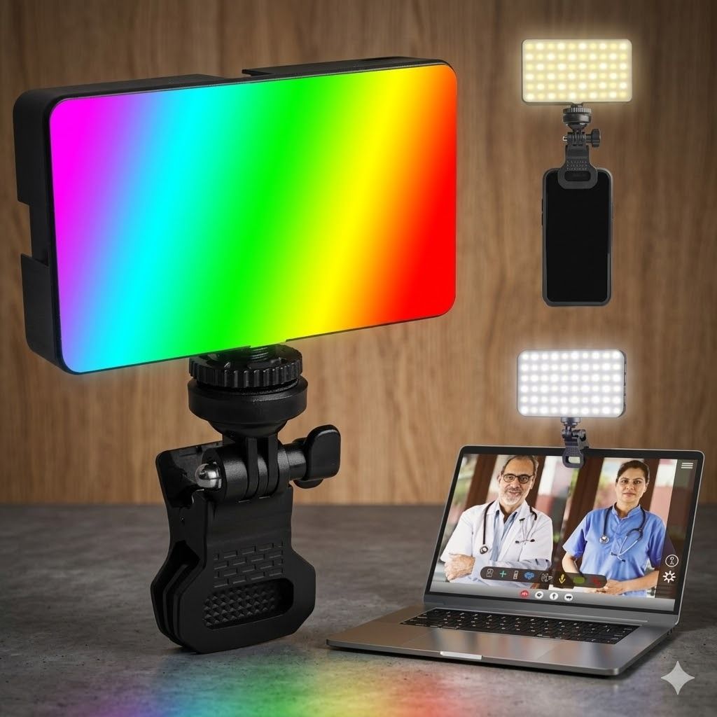 Techobucks High Quality Portable Mini LED Video Light with 9 Color Modes, 360° Rotation Flash-image-31