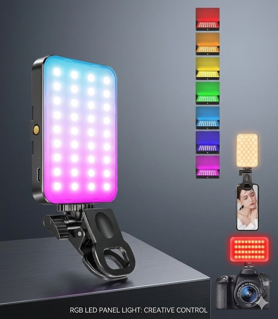 Worricow Branded Portable mini Light Phone Selfie Ring Light Three Colors Mode Phone Flash-image-27