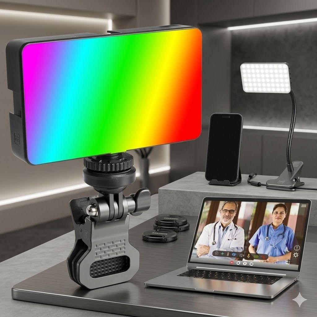 Worricow RGB Mini Light Phone Selfie Ring Light 9 Colors Mode Phone Laptop Photography Flash-image-17