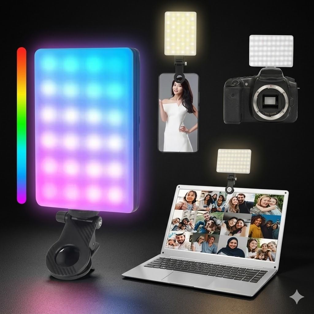 Worricow New Selfie Light, LED Rechargeable Selfie Light, 9 Lights & Infinite Modes Flash-image-32