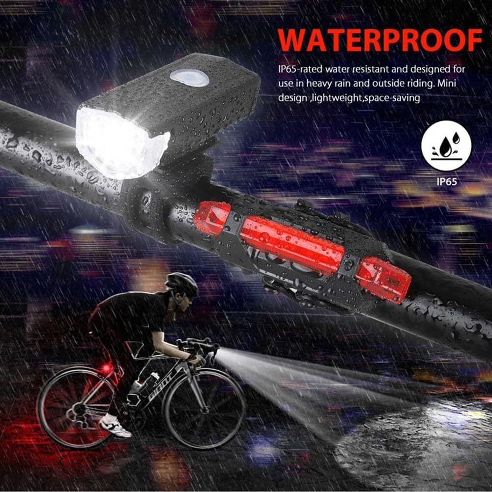 techel USB Rechargeable Bike Front Light | High Bright LED Cycle Headlight x2 LED Headlamp-picture-18