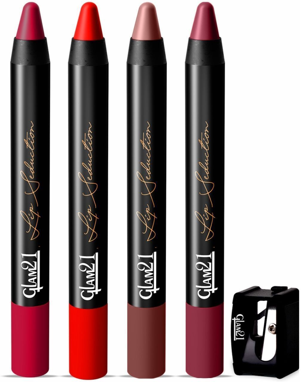 glam21 Lip Seduction Non-Transfer Crayon Pack of 4 Waterproof & Smudgeproof Lipstick-picture-26