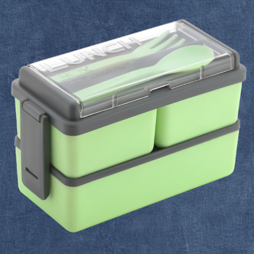 FreshMate Reusable Lunch Box with Secure Locking Compartments 1 Containers Plastic School Lunch Box-image-35
