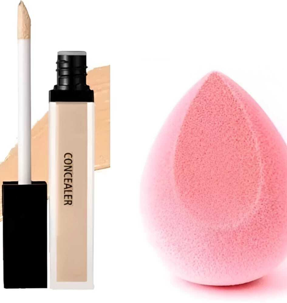 swenky Liquid Light Weight Full Coverage with Matte finish Concealer with puff image 1