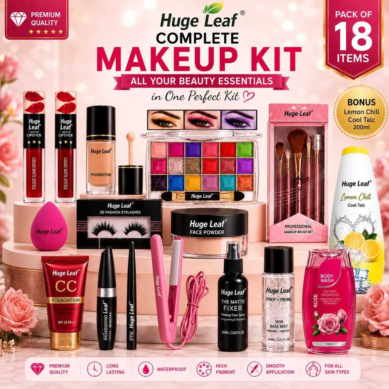 huge leaf Complete Makeup Kit – All Your Beauty Essentials in One Perfect Kit-picture-30