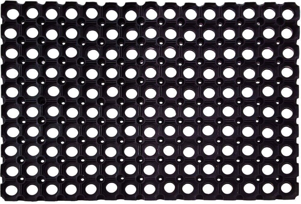 Rubber Door Mat 16x24 Inch Indoor and Outdoor Rug Pad