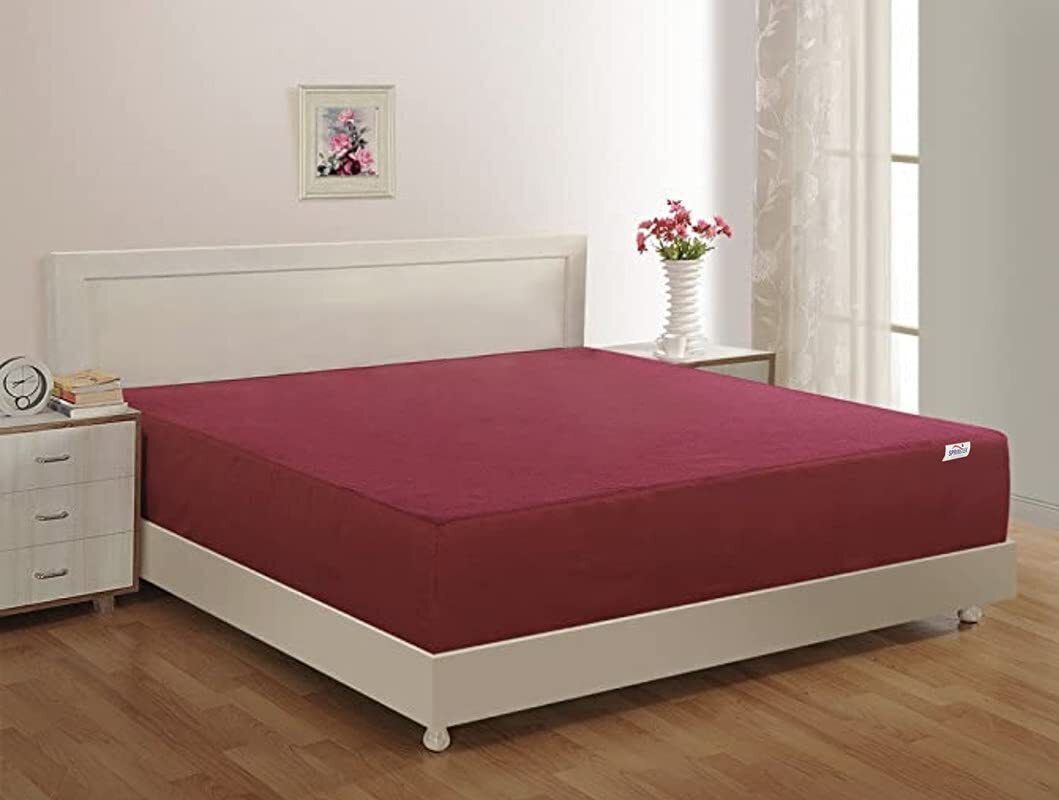 AZENTERPRISES Queen Size Fitted Cotton Waterproof Mattress Cover-image-23