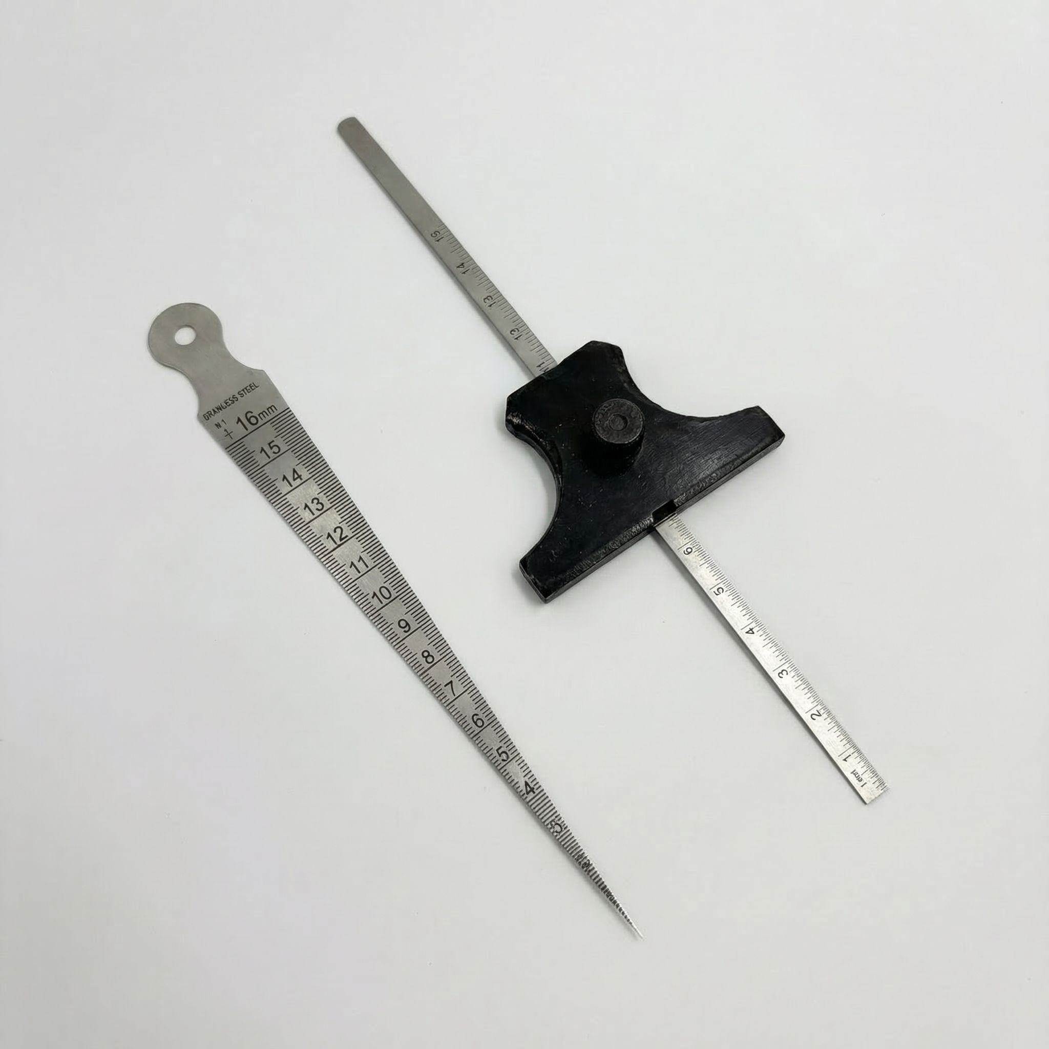 samenx Heavy Duty Taper Gauge 1-15mm & Depth Gauge Set 150mm / 6" with Lock Nut Bore Gauge-picture-18