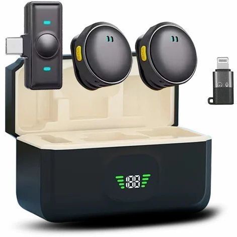 HK HUB Q8 Wireless Mic with Noise Cancellation for ASMR Vlogging Microphone Camera Microphone-picture-44