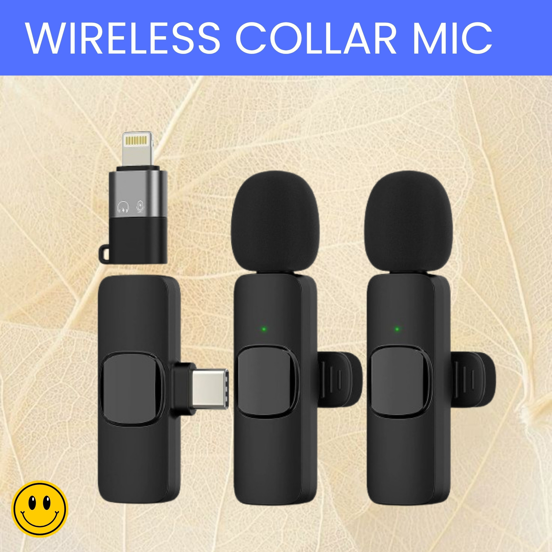 sacro K9 Wireless Microphone Receiver With Recording Clip Mic for Youtube/VloggingP304 Microphone image 1
