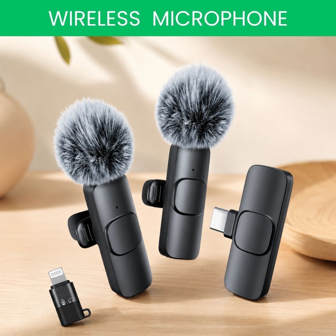 clairbell Dual Wireless Mic for YouTube Vlog Podcast Recording with ANC DV479 Microphone-picture-44