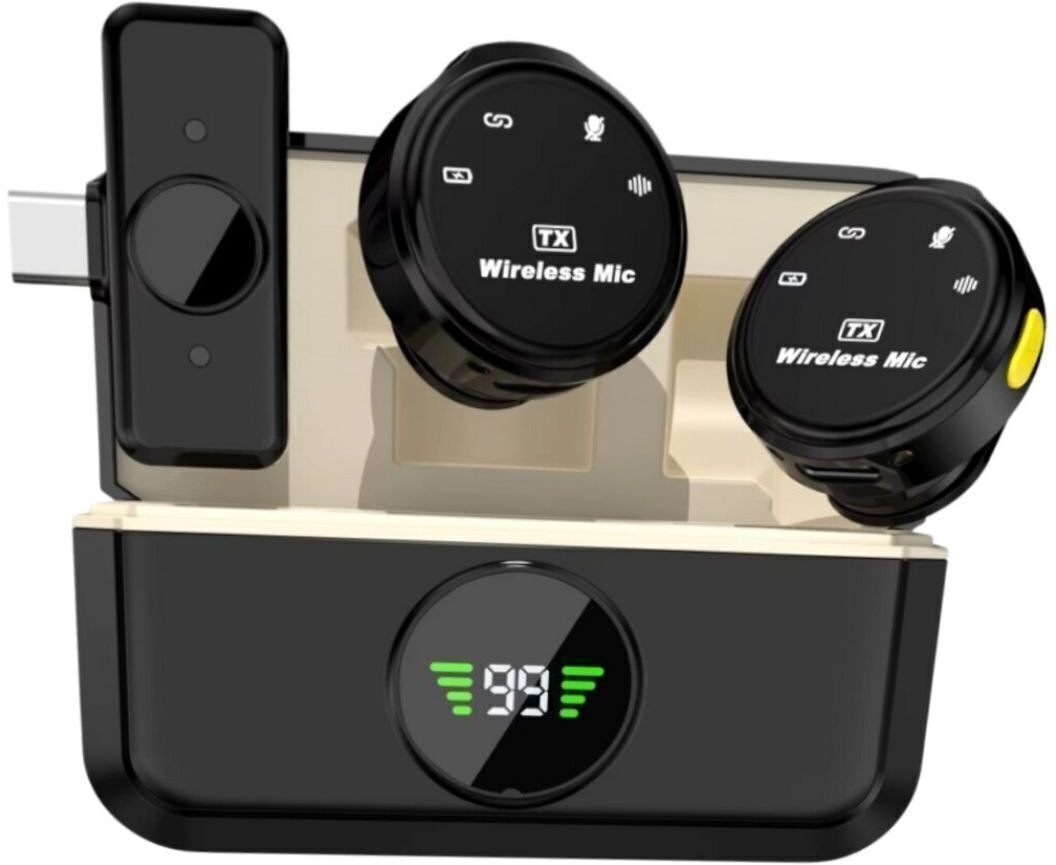 GADGETSWEAR Wireless Q8 Lavalier Microphone for YouTubers with Charging Case, Type‑C & iOS Camera Microphone-picture-26