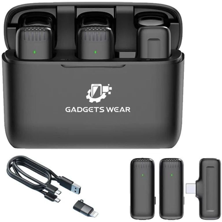 GADGETSWEAR J13 Wireless Lavalier Mic for Youtubers,Compatible with Android Type-C, iPhone Camera Microphone-image-12