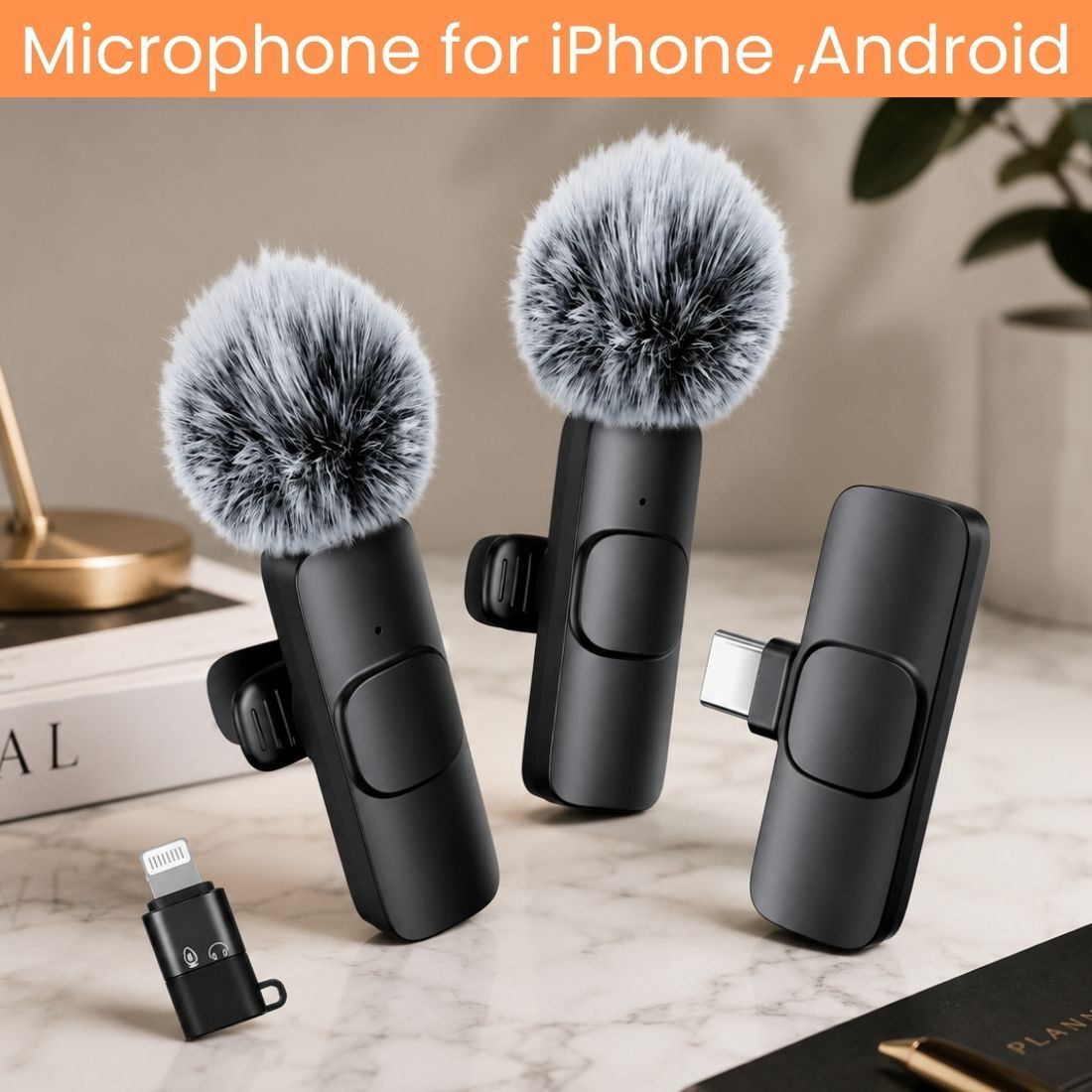 clairbell Dual Wireless Mic for YouTube Vlog Podcast Recording with ANC DX407 Microphone-picture-8