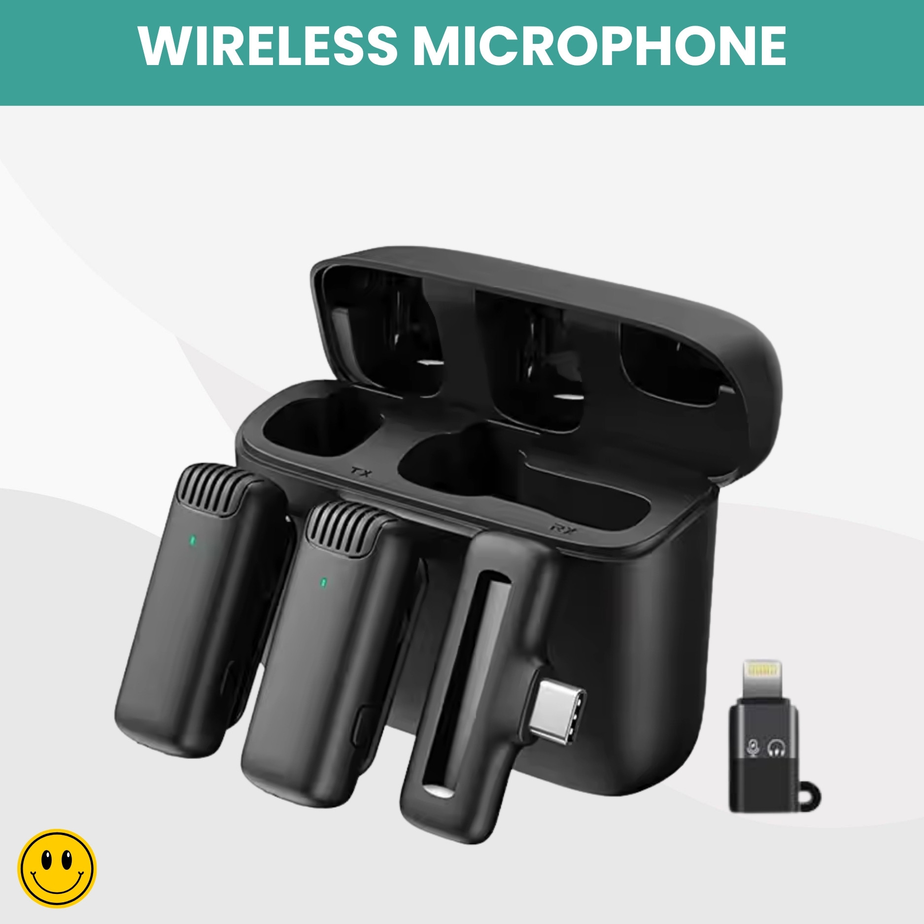 sacro J13 Wireless Microphone With Coller Mic Noise Reduction for Youtube/VloggingO430 Microphone image 1