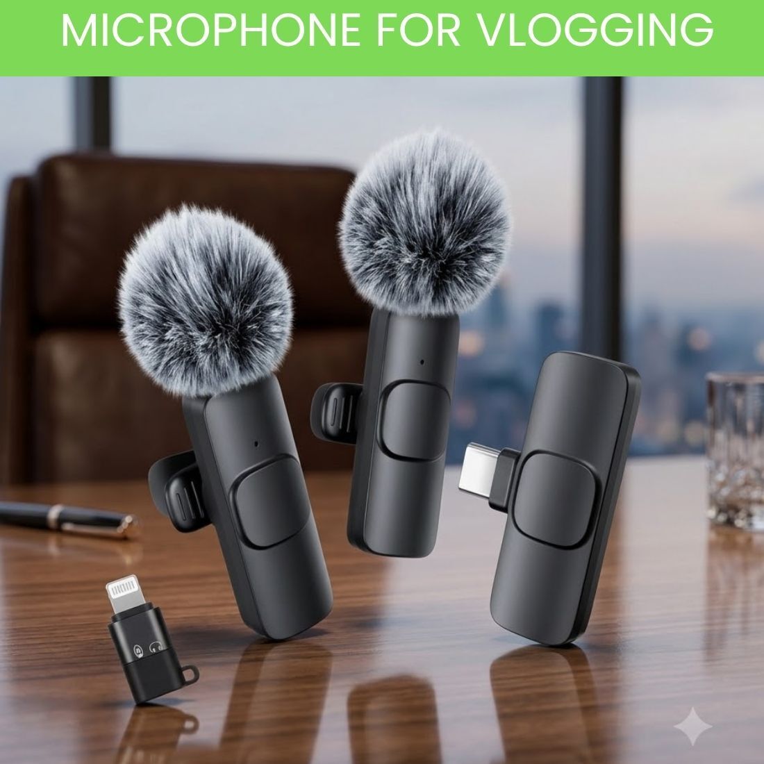 clairbell Dual Wireless Mic for YouTube Vlog Podcast Recording with ANC DC148 Microphone-picture-10