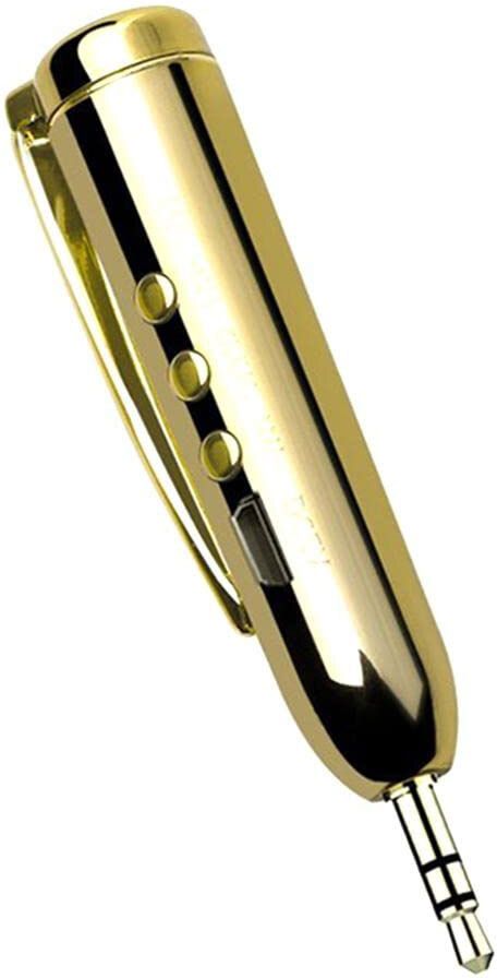Wireless Audio Music Receiver Bluetooth Pen Adapter 3.5mm Speaker Gold 0.023 W AV Control Receiver-image-2