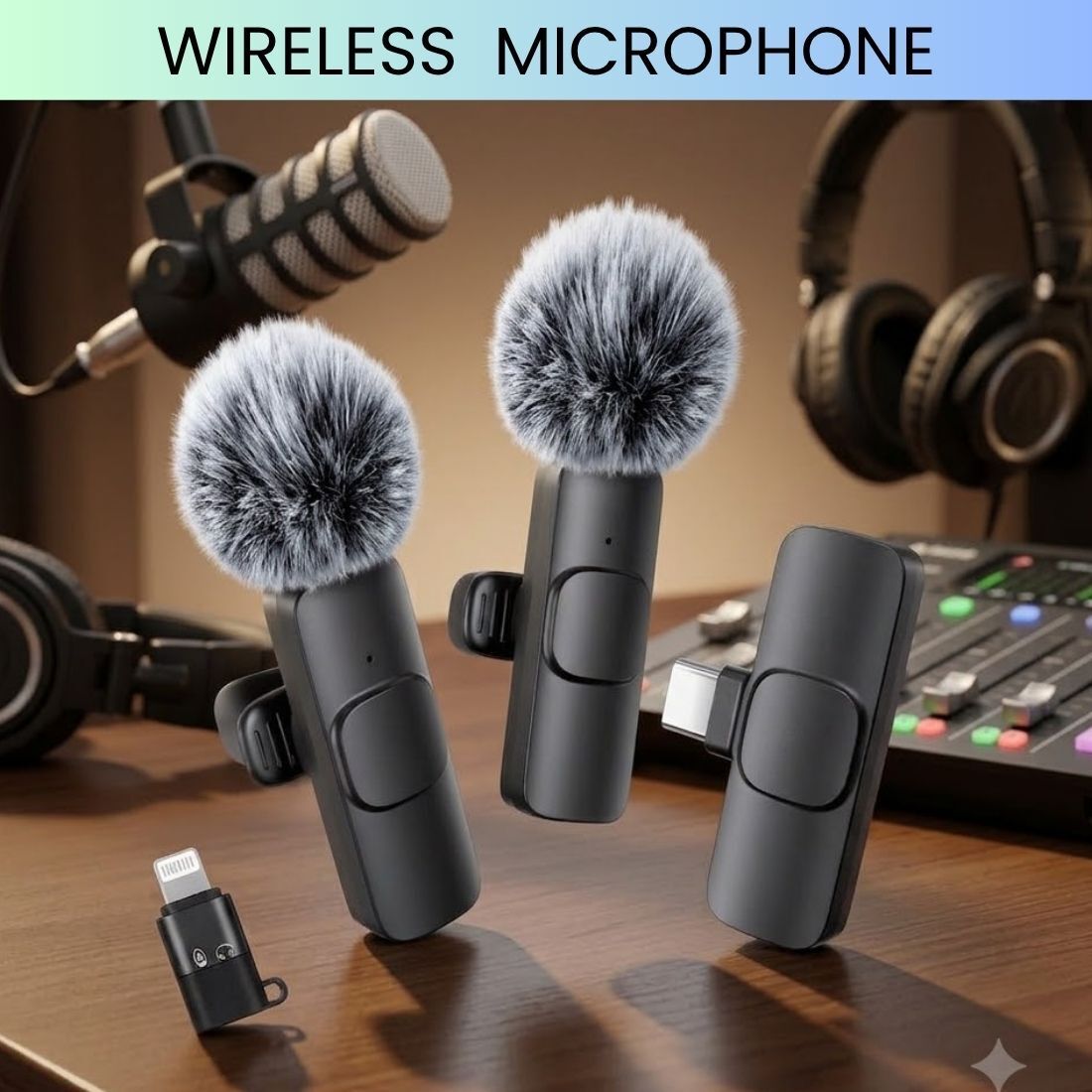 clairbell Dual Wireless Mic for YouTube Vlog Podcast Recording with ANC DV254 Microphone-picture-11