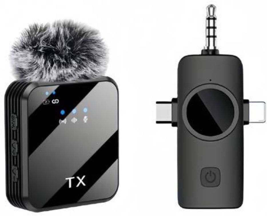 GADGETSWEAR 3-in-1 Wireless Microphone with LED Display, Noise Reduction For YouTube, Camera Microphone-image-36