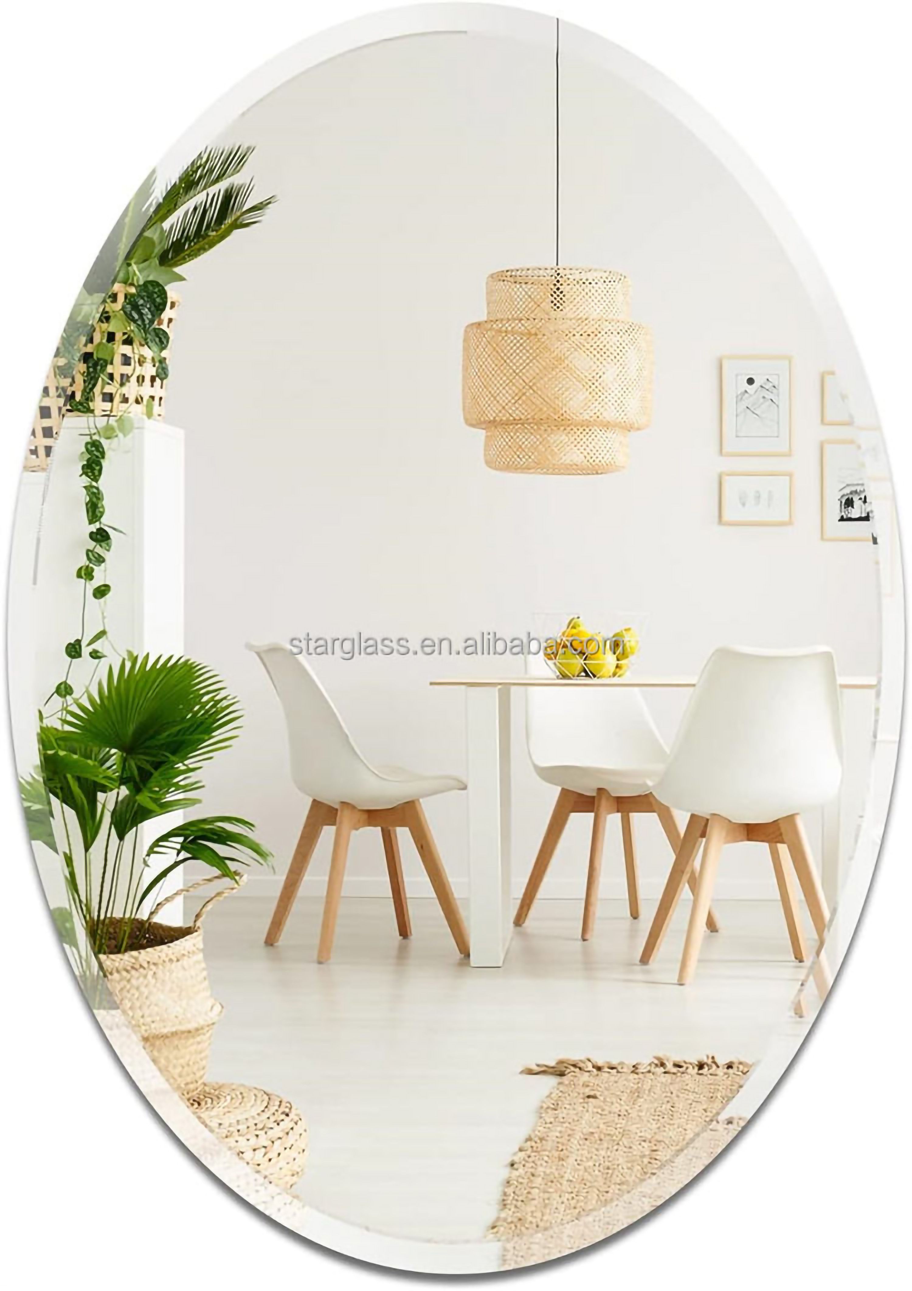 Luxury Oval Bathroom Mirror For Living Room & Entryway 3MM Size - 12x15In Bathroom Mirror-image-20