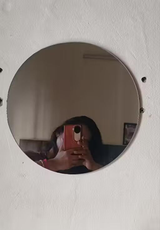 aryaansh Wall Hanging Circular Mirror HD Reflection Vanity Makeup Mirror 12 Inch Bathroom Mirror-picture-17