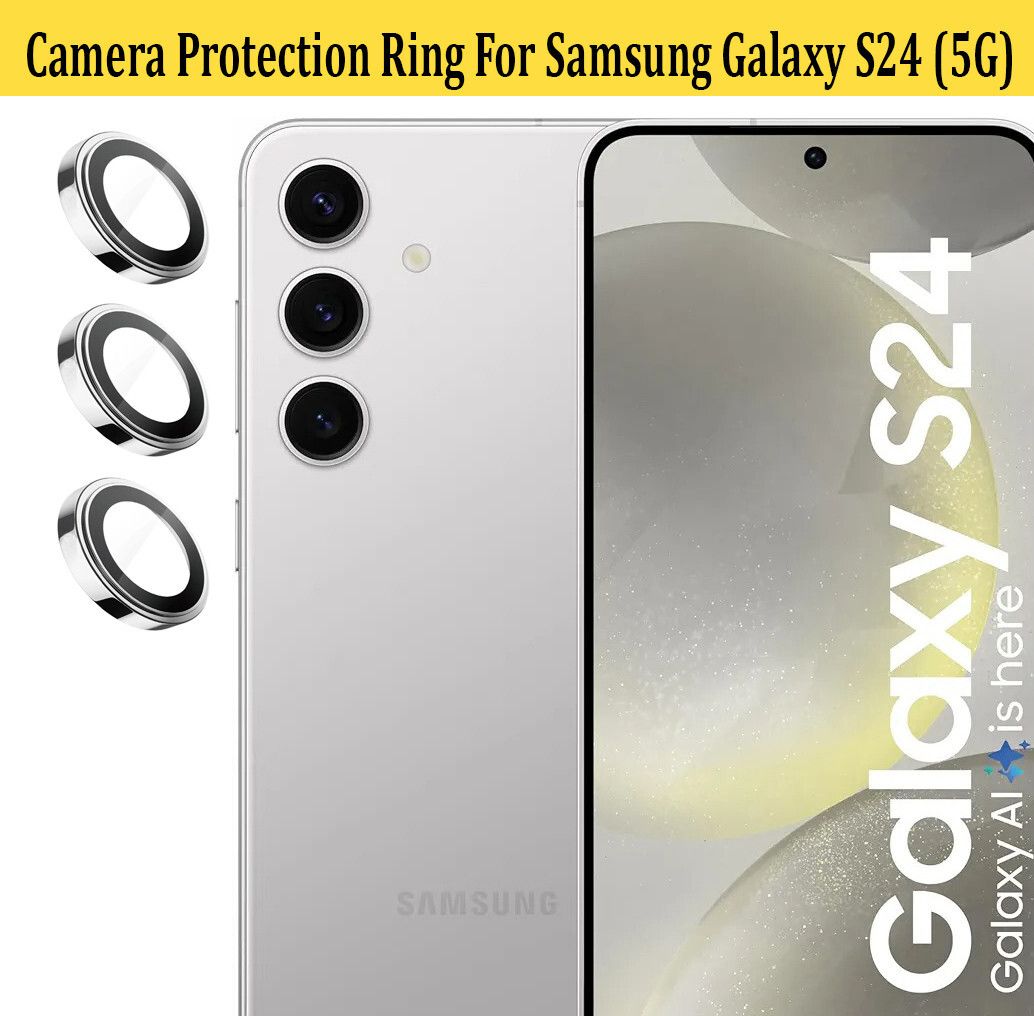 KREZEE Back Camera Lens Ring Guard Protector for Samsung Galaxy S24 5G