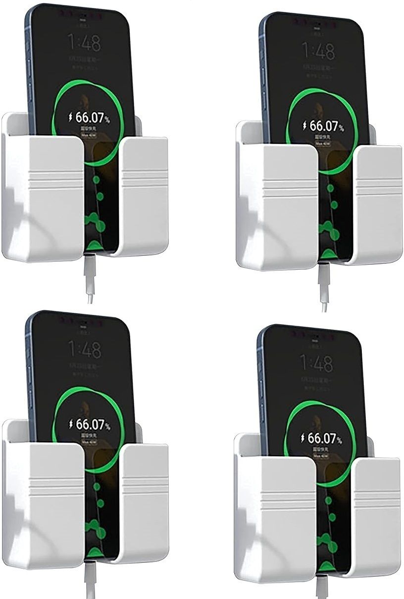 Zebur Wall Mounted Stand Mobile Holder Mobile Wall Mount for charging (pack of 4 pcs) Mobile Holder