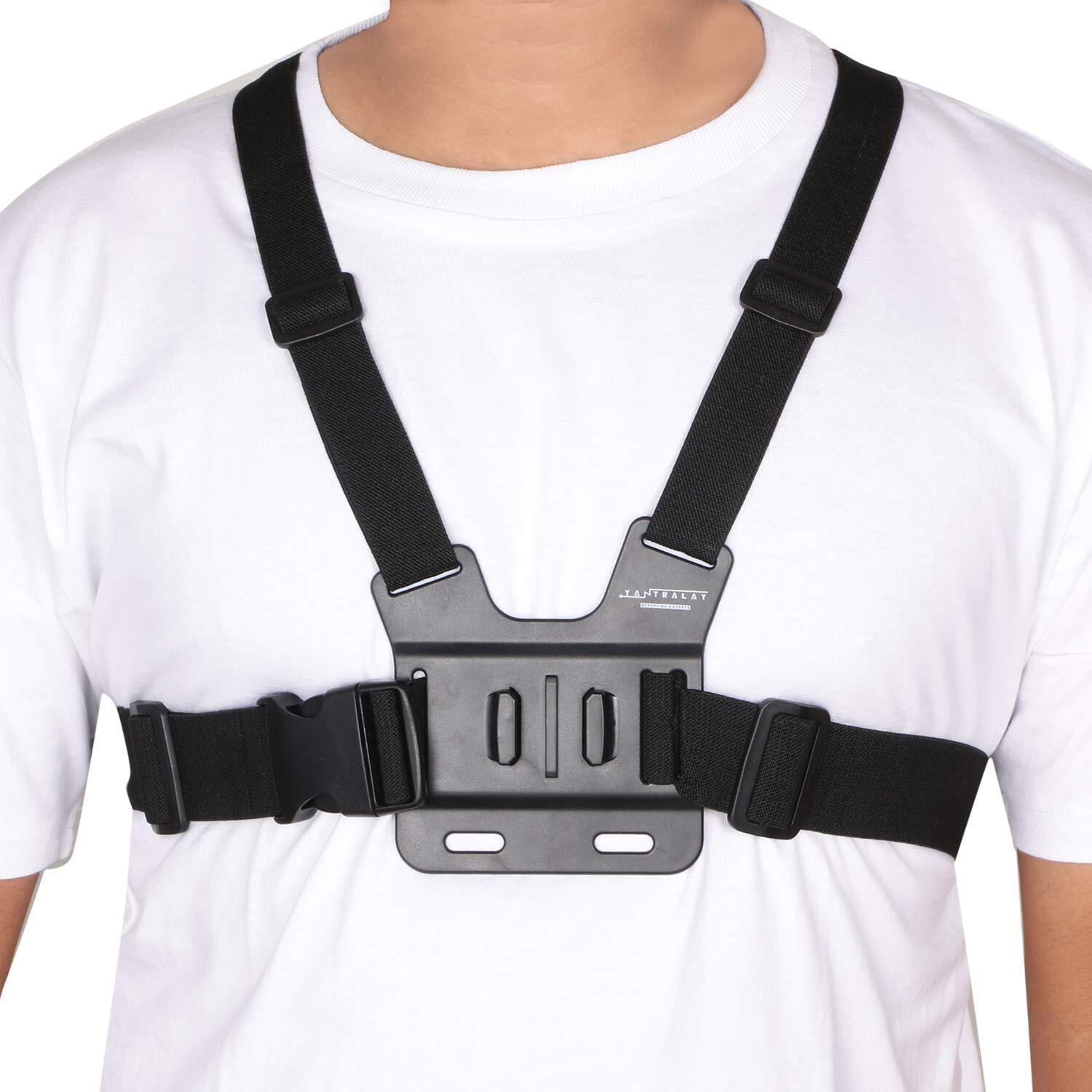 FITRIC Universal Chest Strap Mount for GoPro Insta360 DJI Phones Action Cam Strap-image-3